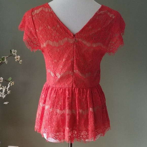 Anthropologie Katrina Lace peplum top - Picture 5 of 8